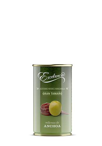 Green olives with anchovies 370 g.