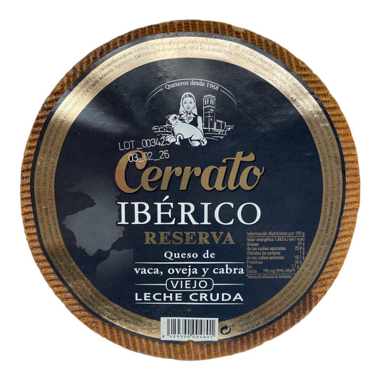 Hard cheese CERRATO IBERICO RESERVA - 3 kg.