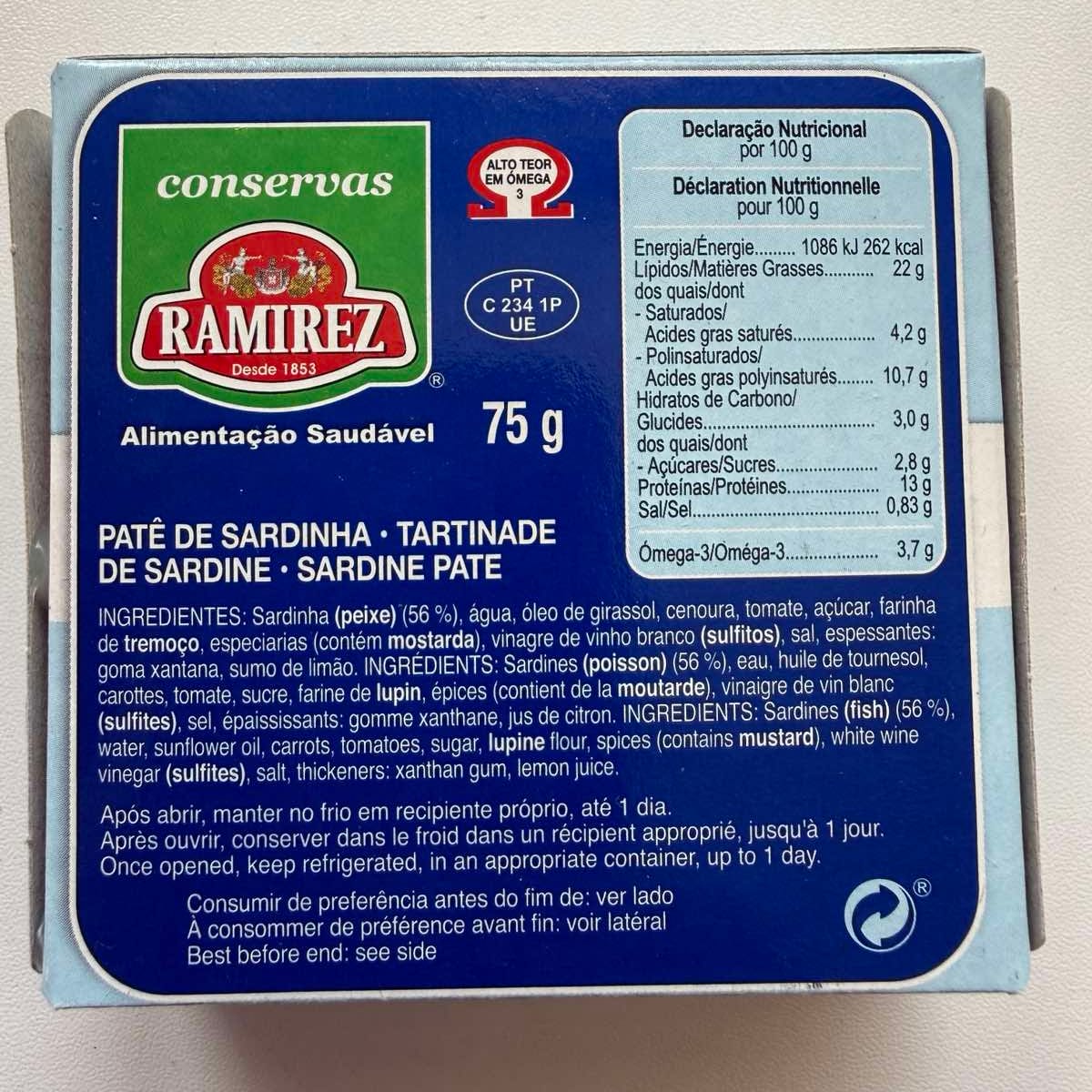 Пастет от сардини Ramirez – 75 г